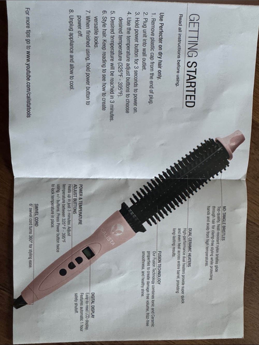 Calista PerfecterPro Heated 1.5” Round Brush - Pink Floral - Picture 5 of 5
